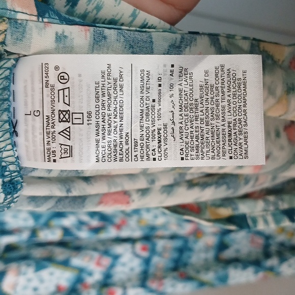 Old Navy NWT Maxi Shift Cami Strap Patterned Unique Printed Long Dress Large - Picture 10 of 10
